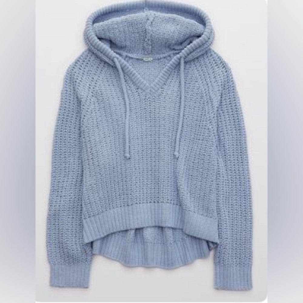 Aerie Ribbed Chenille Knit Hoodie